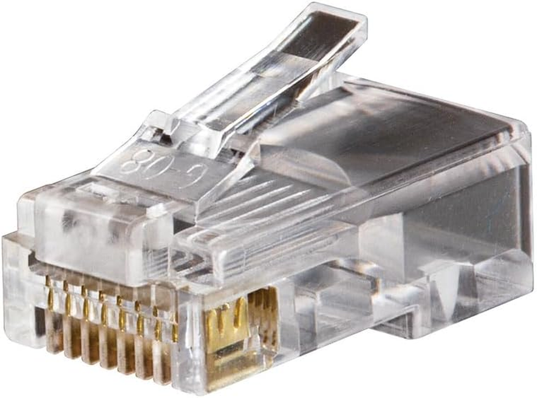 Klein Tools VDV826-603 RJ45 Connectors, Cat6 Modular Data Plugs with 3-Pronged Contact for Solid or Stranded Conductors, 25-Pack image number 3