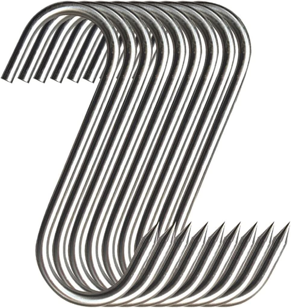 Meat Hooks 5.9'',20Pcs Premium Stainless Steel Butcher Hook Smoking Hooks,Meat Processing for for Hot and Cold Smoking,Chicken Hunting Smoking Ribs,Hanging,Drying,Bbq,Grilling (5.9Inch(20Pcs)) 1 image number 2