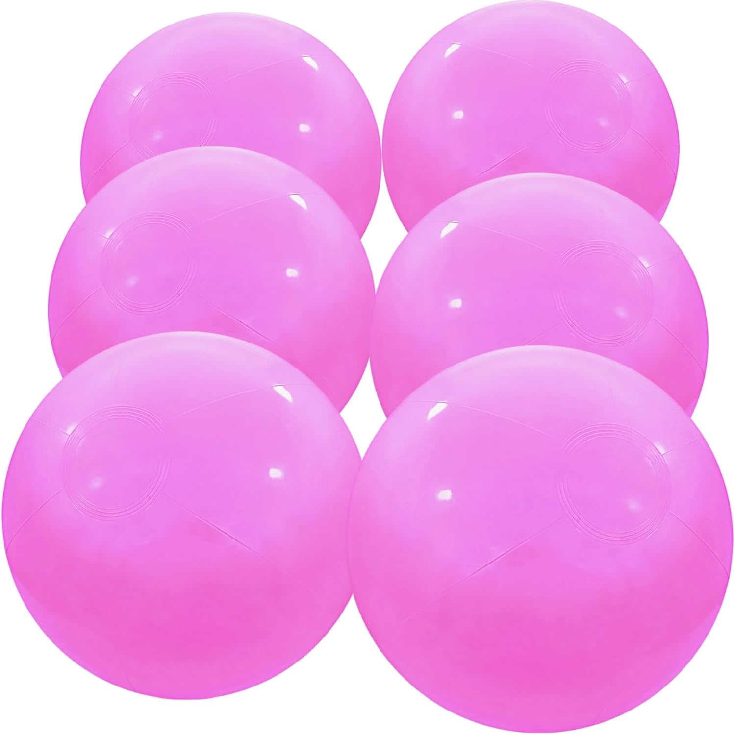 6 Pack Beach Balls, Large Inflatable Beach Balls Bulk, for Parties, Beach, Pools & Play