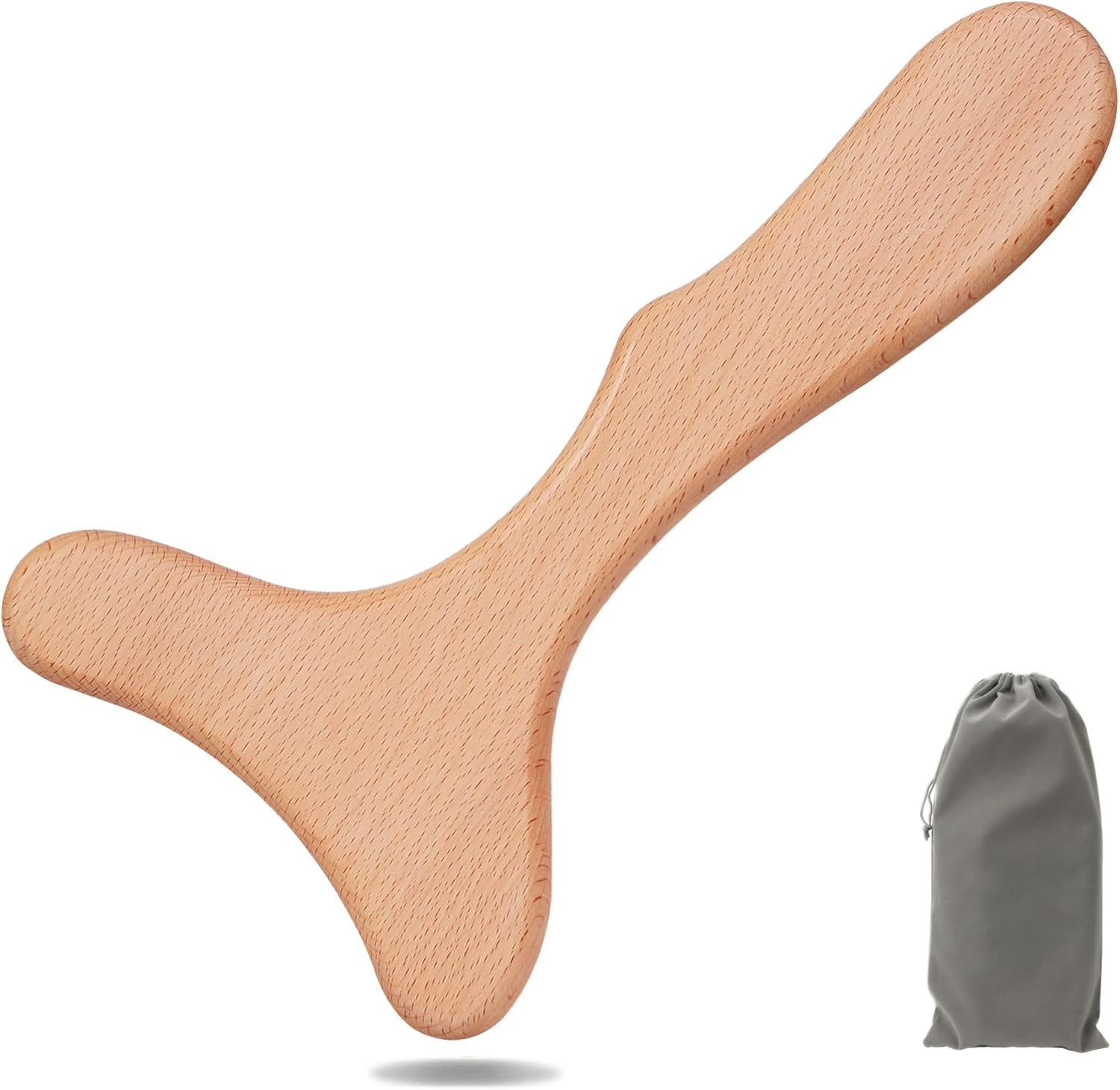 Wooden Lymphatic Drainage Tool Wood Therapy Massager Body Sculpting Tool One-Handed Massage Tools for Maderotherapy,Anti-Cellulite,Gua Sha,Muscle Release-Travel Bag Included,11 * 6Inches image number 1