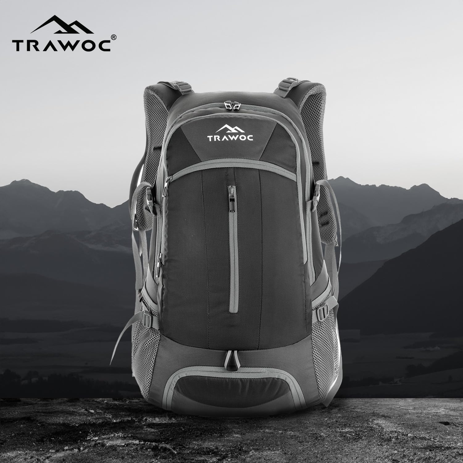 TRAWOC FALCON 40 L Travel Laptop Backpack for Men and Women, Casual Daypack with Rain Cover Hiking, Trekking, Travelling Bag image number 3