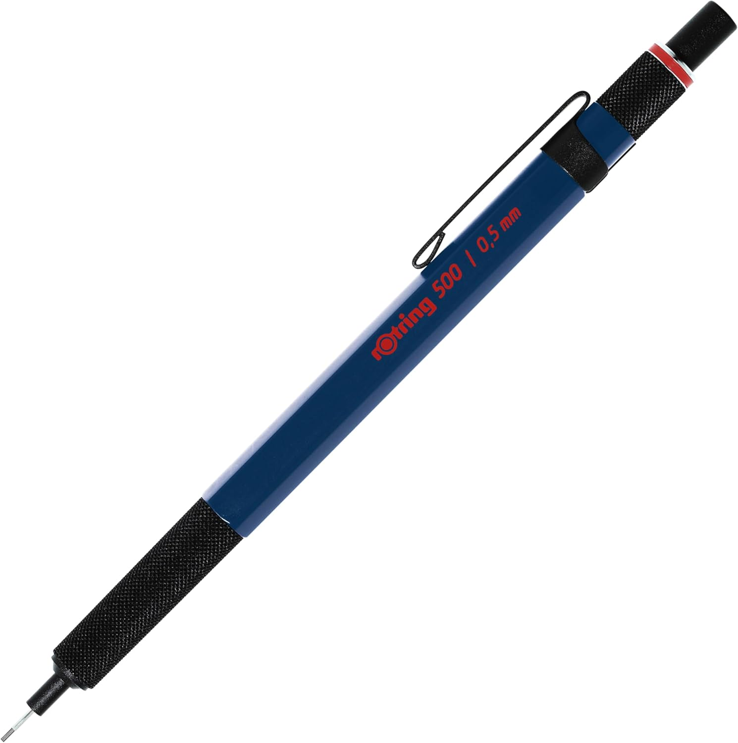Rotring 500 Mechanical Pencil | 0.5Mm HB Lead | Green Hexagonal Plastic Barrel and Non-Slip Textured Metal Grip