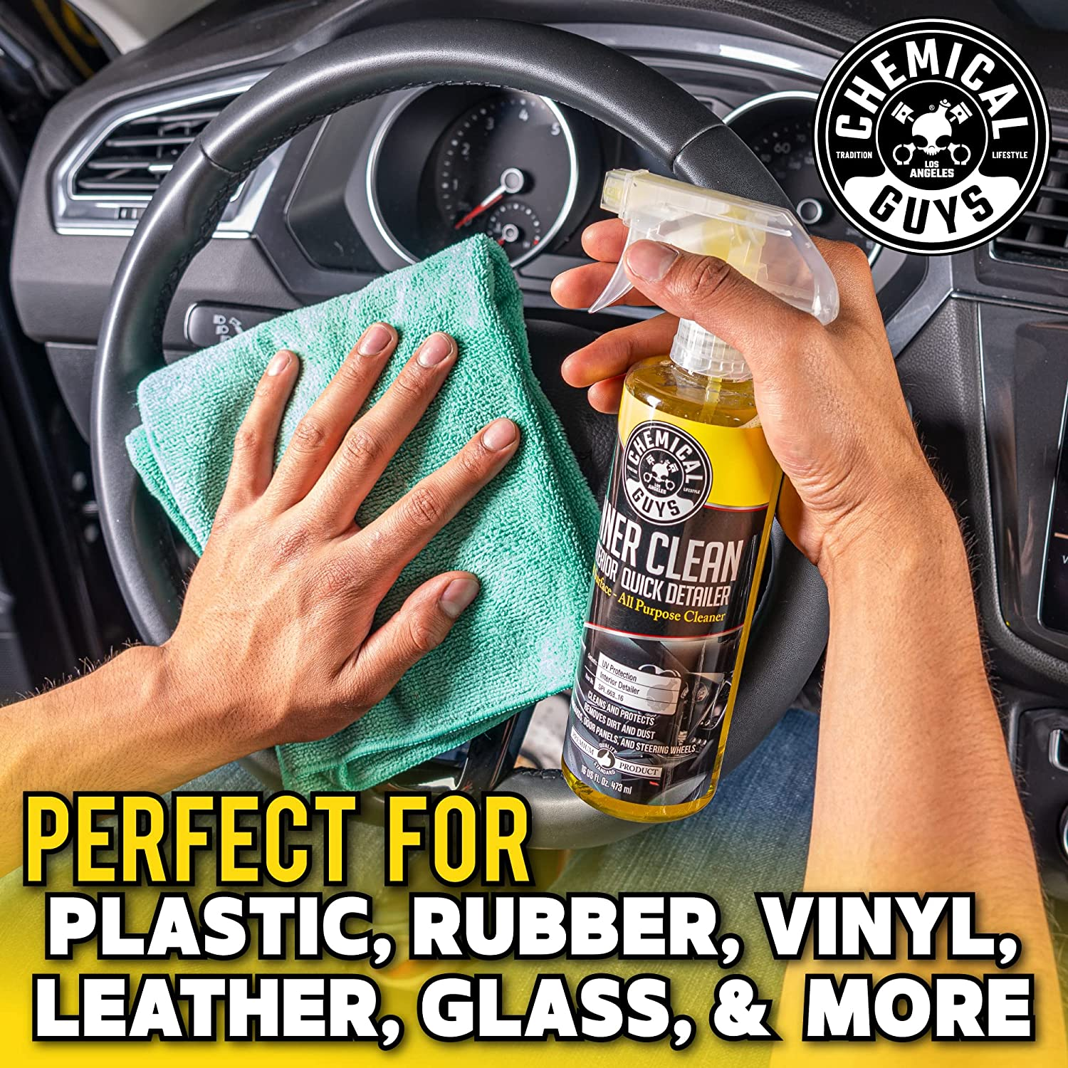 Chemical Guys SPI_663_16 Innerclean Interior Quick Detailer and Protectant (16 Oz) image number 3