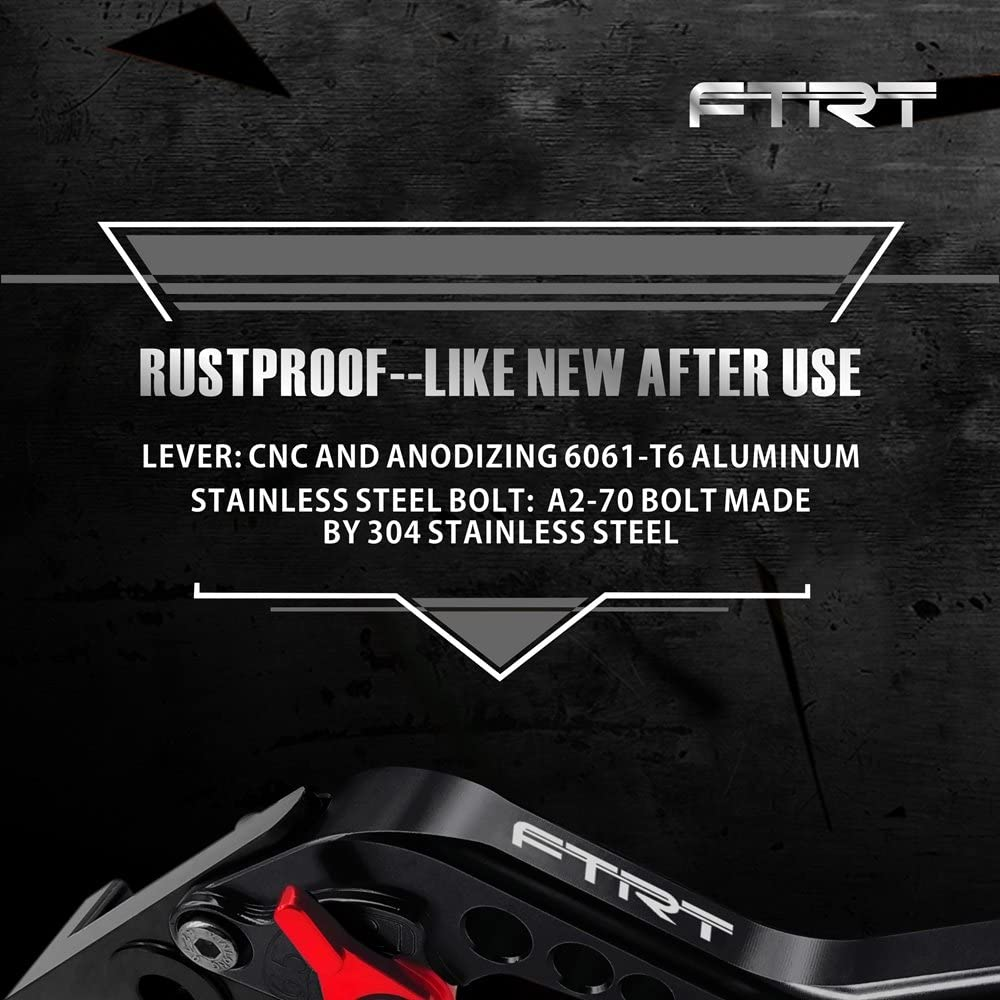 Short Brake Clutch Levers for NINJA 250R 08-12, NINJA 300R 13-17,Z300 13-17, Z250/SL 15-16,Z125 Pro 2017,KLX125/D-TRACKER125 10-16,KLX250/D-TRACKER 08-16,KLX150S 09-13 Black - Green image number 6