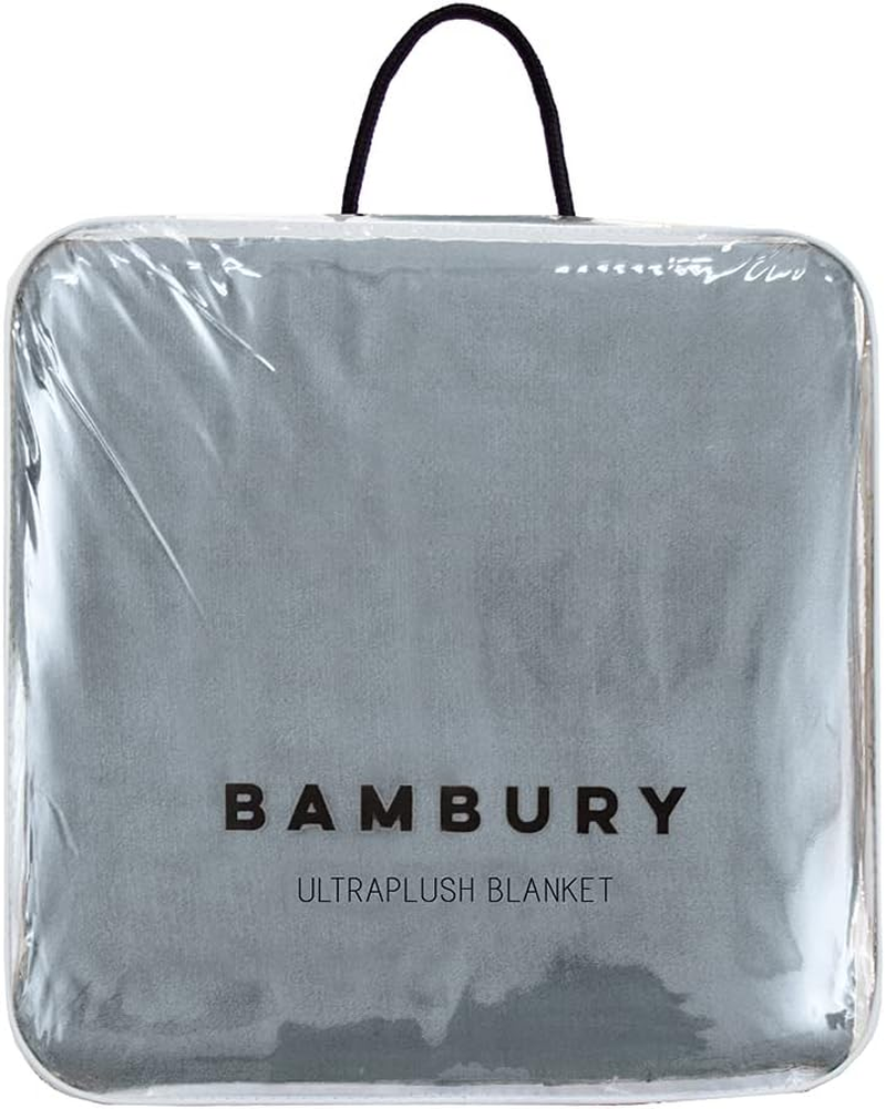 Bambury Double/Queen Bed Ultraplush Blanket, Steel Blue