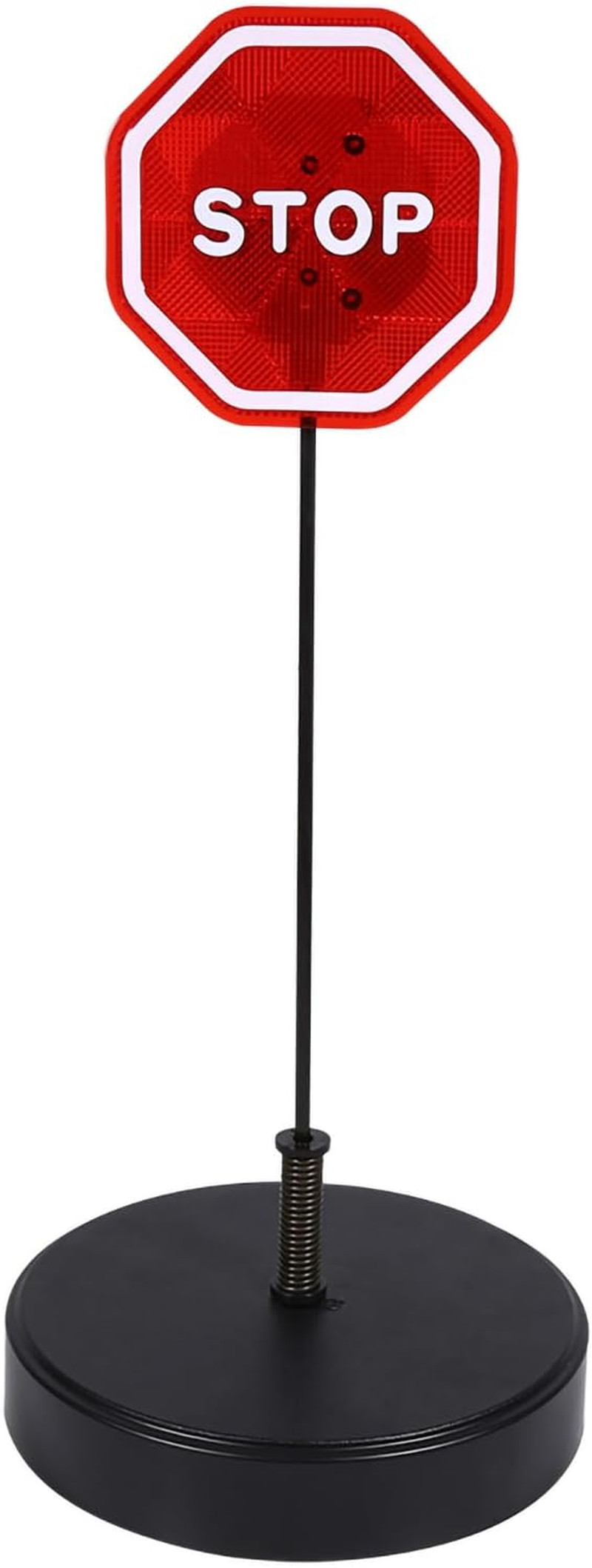 LED Flashing Stop Sensor, Flashing Warning Stop Sign LED Light Parking Sign Garage Parking Assistant System Adjustable Stand for Garage Port Auto Parking Detector 53.9X 8.1X5In image number 3