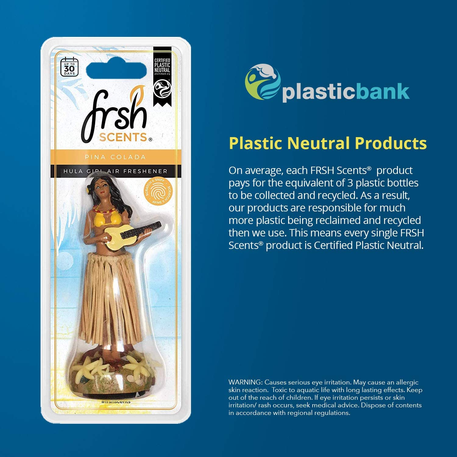 Dancing Hula Girl Car Air Freshener Pina Colada image number 1