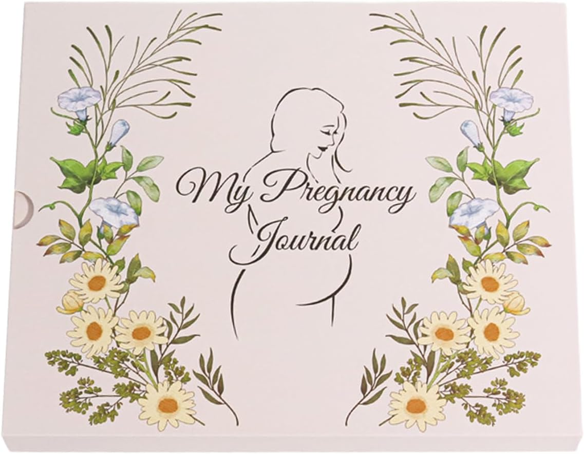 Pregnancy Memory Book, Pregnancy Planner Tracker Baby Memory Book, Hard Cover Diary Expecting Keepsake Milestone Announcements for Birthday Mother Women image number 2