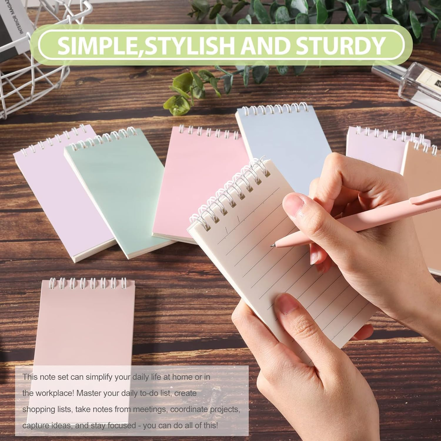 Small Pocket Notebook Mini Notebooks Bulk Small Spiral Notepads with 6 Colors, 3X5 Pocket Spiral Notepads with Lined Pages,Memo Note Pads for Kids, Work, Office, School image number 1