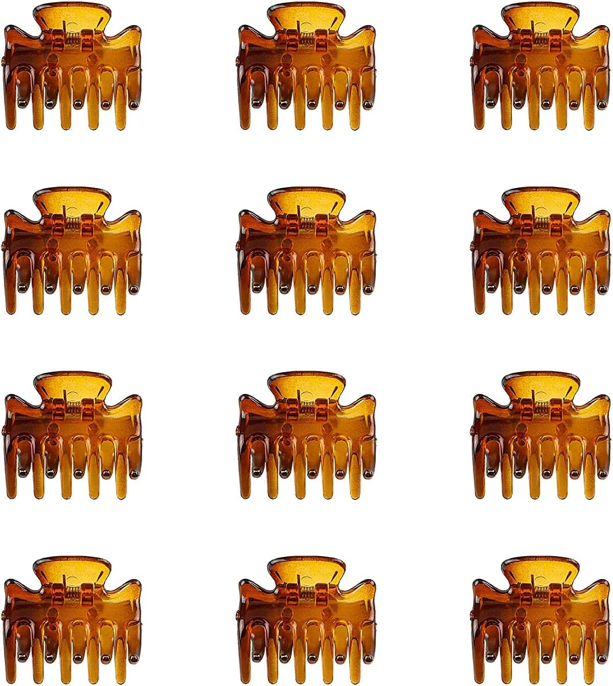 12 PCS Hair Claw Clips Black 1.2 Inches Medium Size Hair Claws Hair Styling Butterfly Hair Clamp for Women Girls