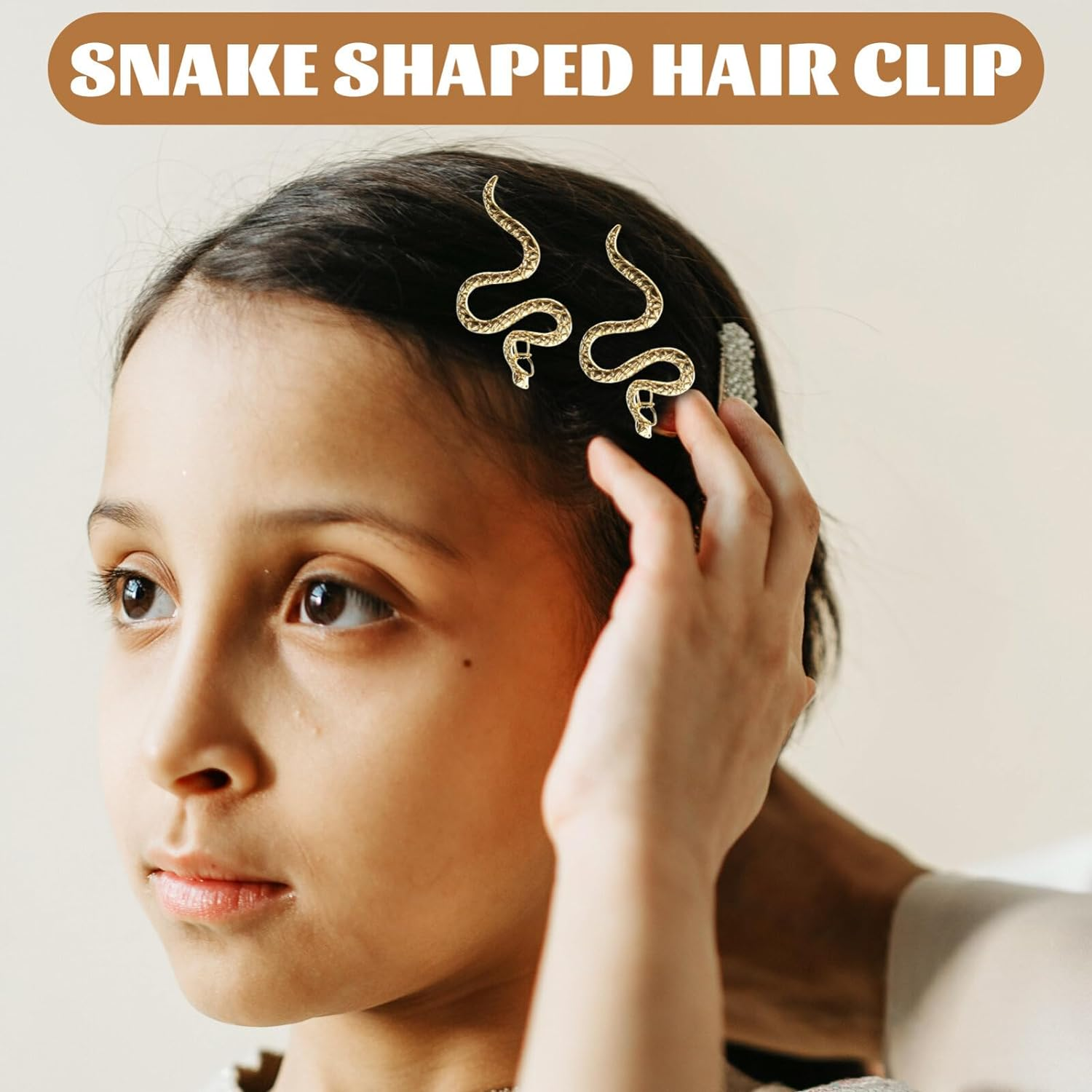 Luxshiny 4Pcs S-Shaped Hairpin Snake Shaped Metal Hairpin Fashion Hair Clips for Women Ladies for School Hair Accessories and Daily Use image number 4