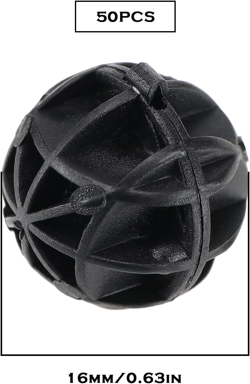 Emagtech 50PCS Bio Porous Filter 16Mm Biochemical Ball Filter Media Water Filter Material with Cotton for Fish Tank Pond Aquarium Filter Accessories image number 5
