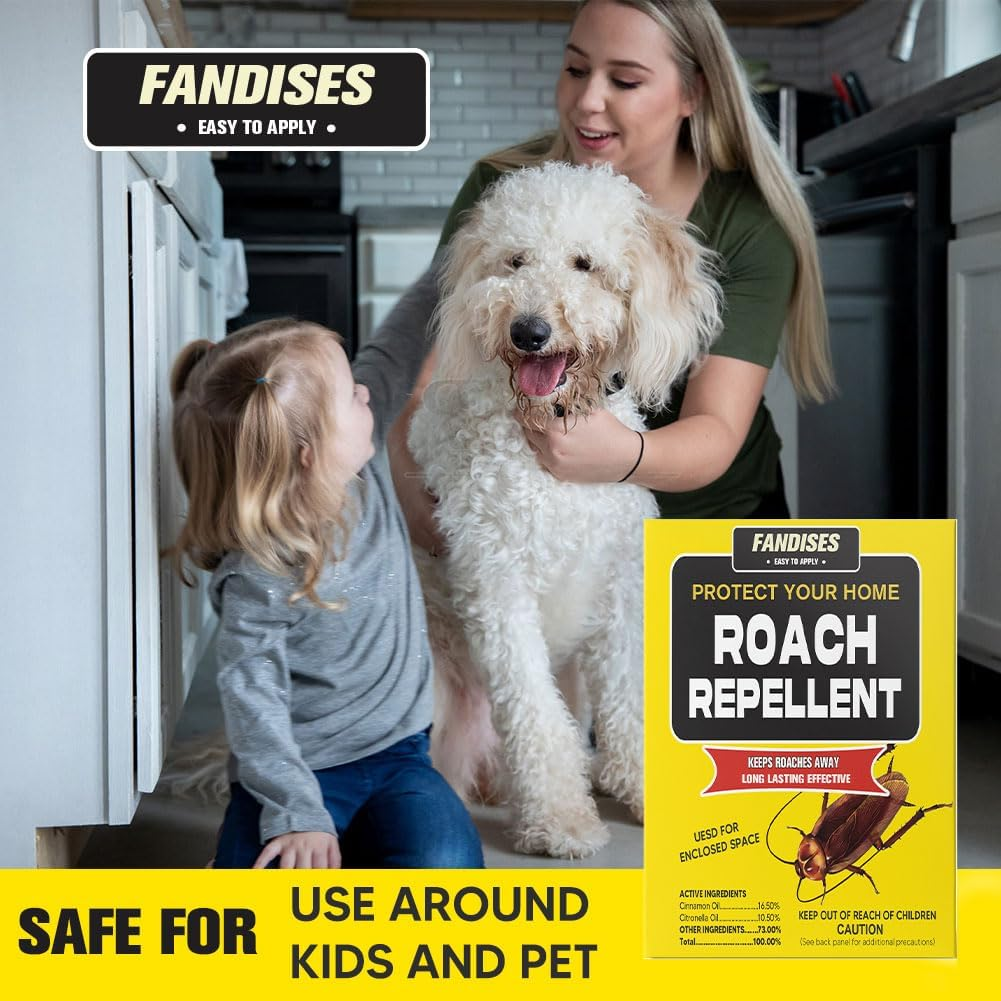 Cockroach Repellent, Roach Repellent Indoor, Get Rid of Cockroaches, Roach Control,Pet Safe Roach Repellent,Outdoor Cockroach Repellent,Cockroach Deterrent,Roach Away- 4P, Yellow image number 6