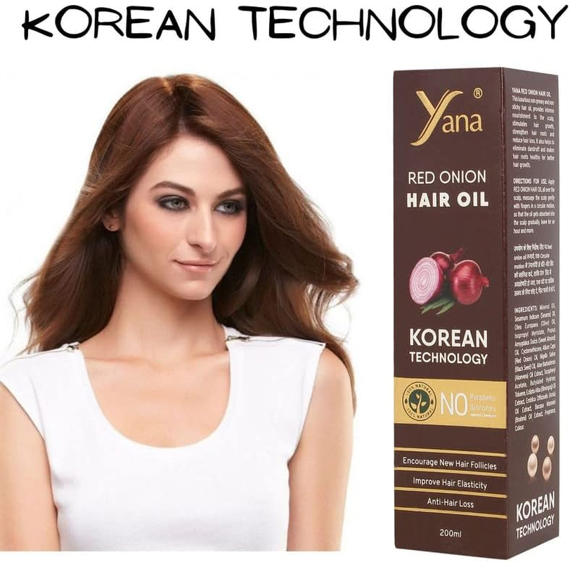 Red Onion anti Hair Loss Hair Longer Oil by Korean Technology image number 4
