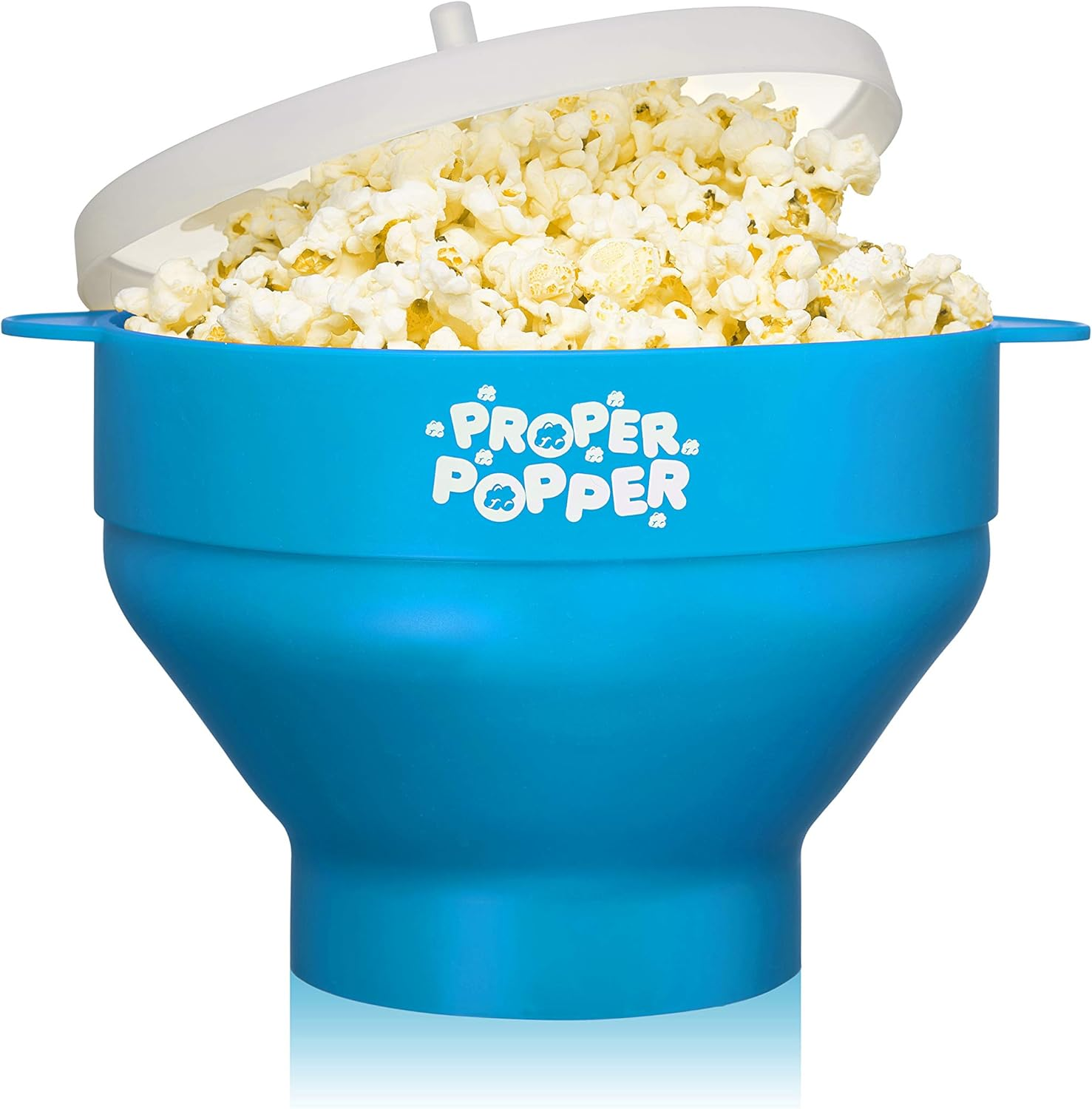 Proper Popper the Original Microwave Popcorn Popper, Silicone Popcorn Maker, Collapsible Bowl BPA Free & Dishwasher Safe - (Turquoise) image number 1