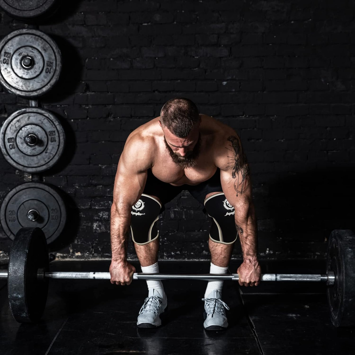 Knee Sleeves (1 Pair), 7Mm Compression Knee Braces for Squats,Weightlifting,Powerlifting,Cross Training for Men & Women（Medium） image number 4