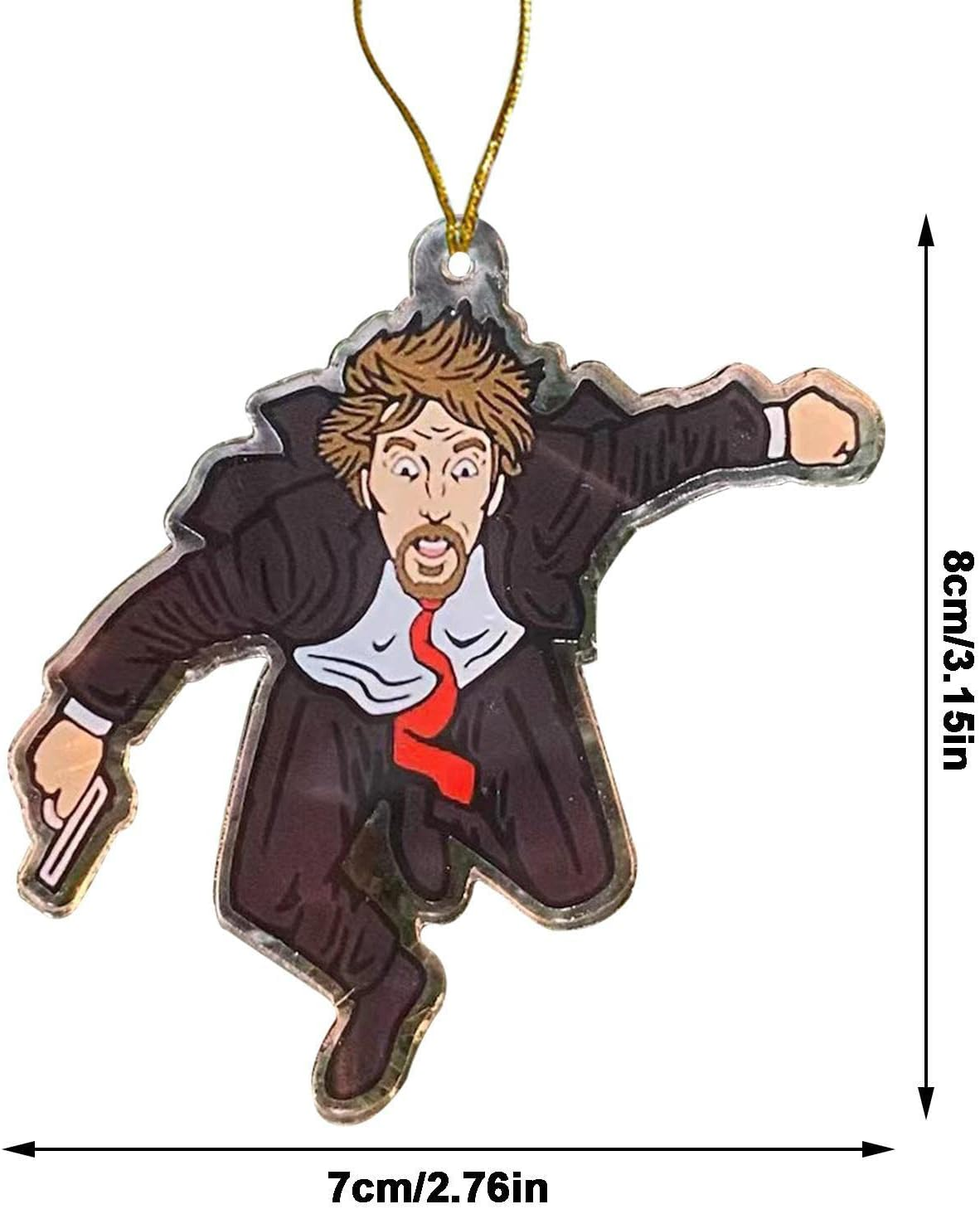 Die Hard Christmas Ornament - Wooden Christmas Countdown Calendars, Wooden Table Decorations | Hans Gruber Fall, Christmas Countdown Calendar image number 5