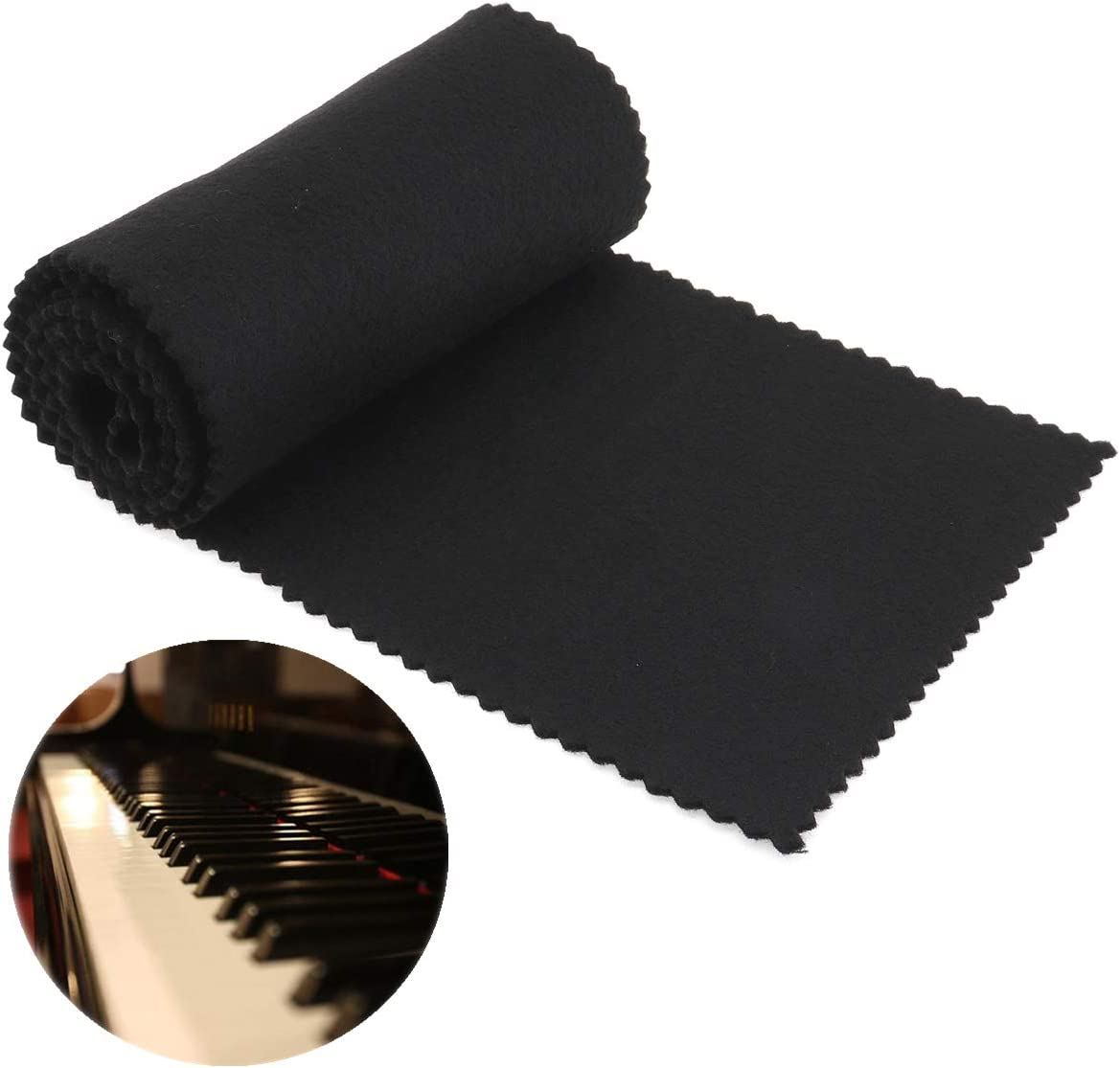 Origlam Piano Keyboard Cover, Keyboard Dust Cover, Anti-Dust Cover Key Cover Cloth for 88 Keys Electronic Keyboard, Digital Piano, Yamaha, Casio, Roland, Consoles image number 4