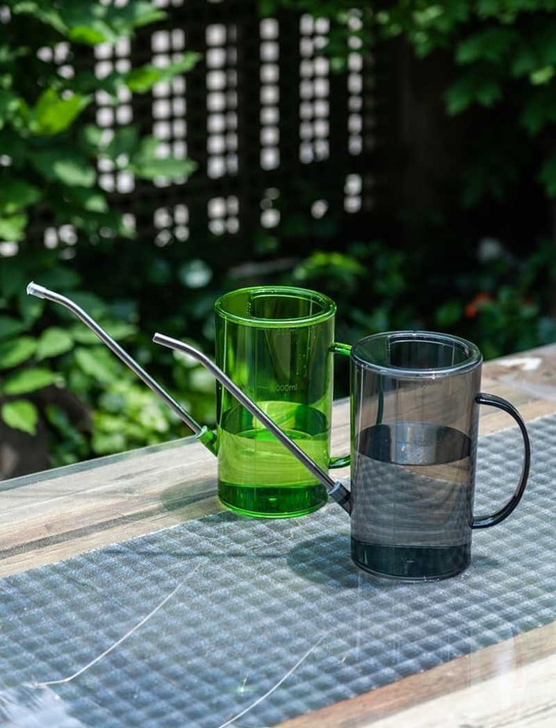 Small Watering Can Indoor Plants with Long Spout (Grey, 1 Liter) image number 4