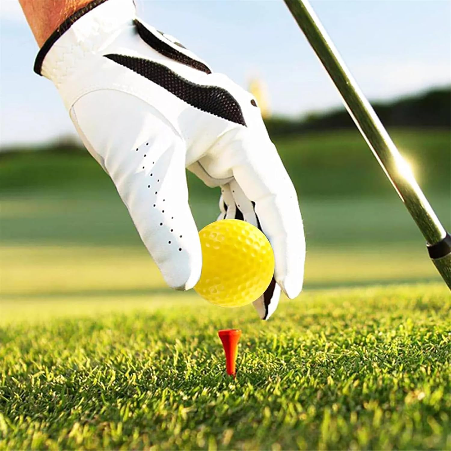 18 Pcs Practice Foam Golf Balls,Foam Practice Balls Light Soft Elastic Training Multifunction Sport Balls,Indoor Outdoor Training Aid Balls,Soft Practice Balls for Backyard - Blue image number 3