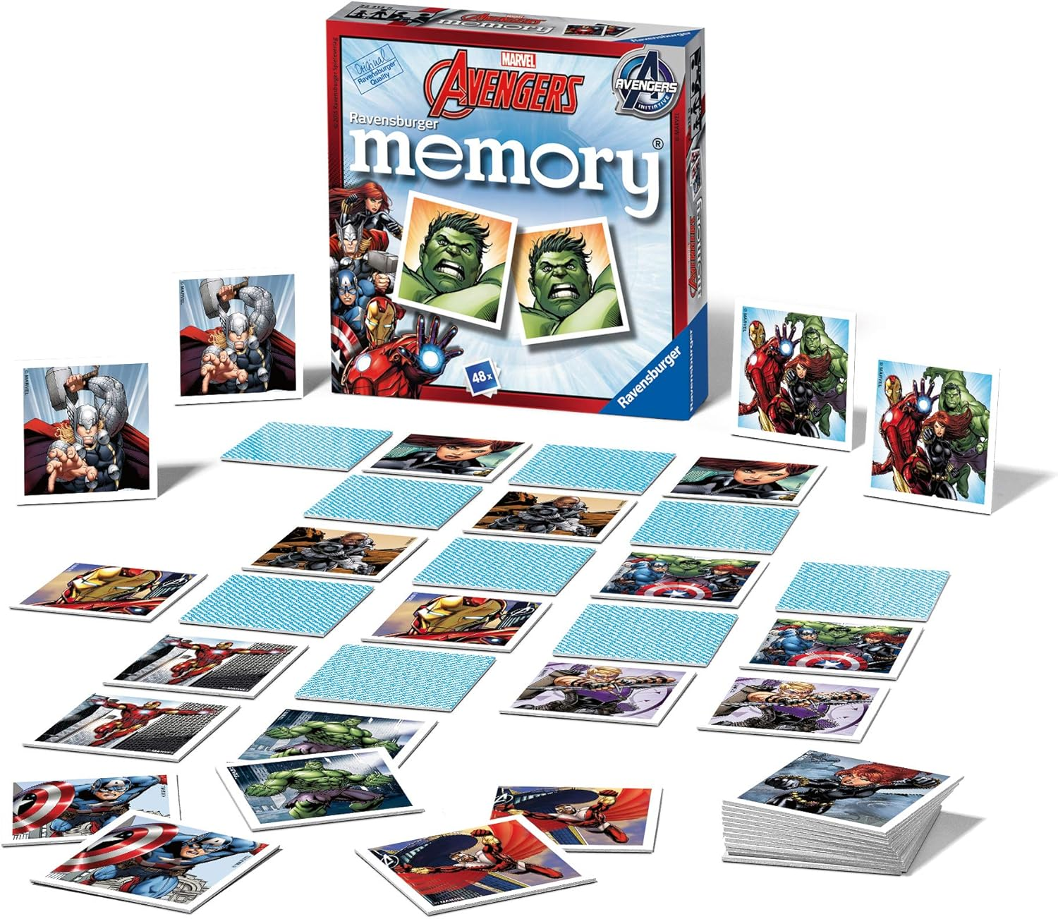 Ravensburger Marvel Avengers Mini Memory Game - Matching Picture Snap Pairs Game for Kids Age 3 Years and up - Hulk, Thor, Iron Man & More image number 1