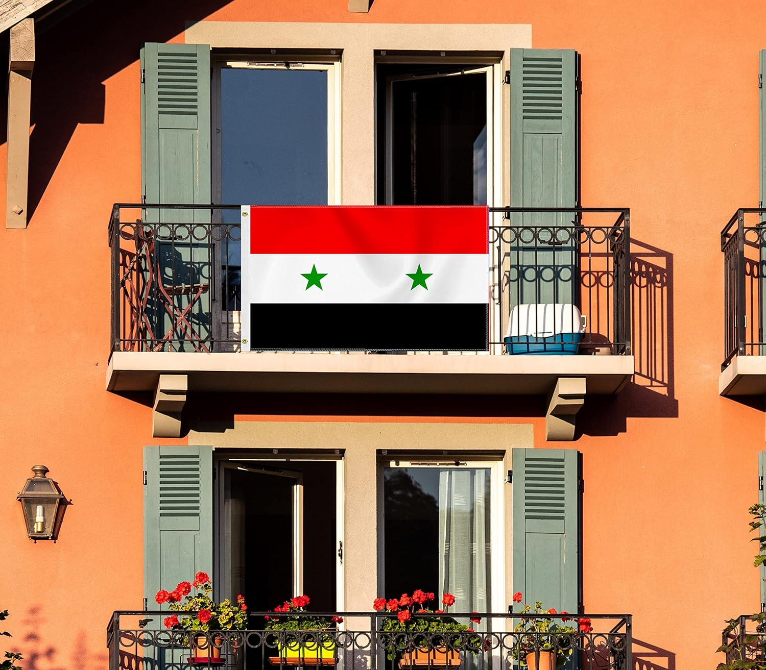 Large 3&times;5 FT Syria Flag, Big 75D Syrians National Outdoor Banner,Decorgarden with Brass Gromment image number 4