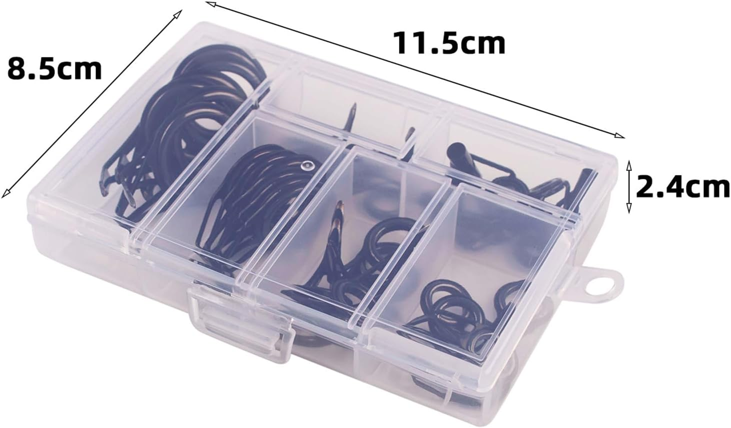 35Pcs Fishing Rod Repair Kit Ceramic High Carbon Steel Fishing Rod Guides image number 4