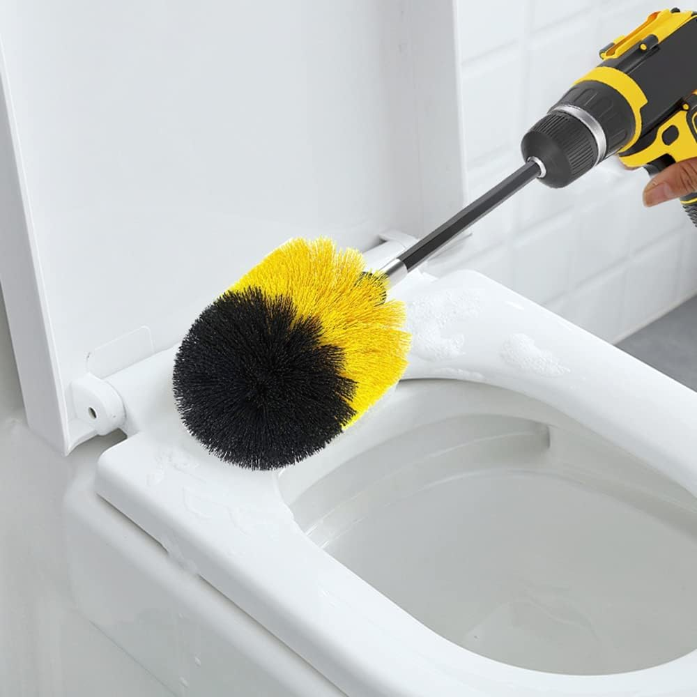 Eacam 26 PCS Drill Brush Attachments Car Detailing Brush Kit for Auto Includes Scrub Pads Sponges Detailing Brushes Washing Mitt Air Vent Brush Cleaning Cloth Household Cleaning Set for Cars Bathroom image number 4