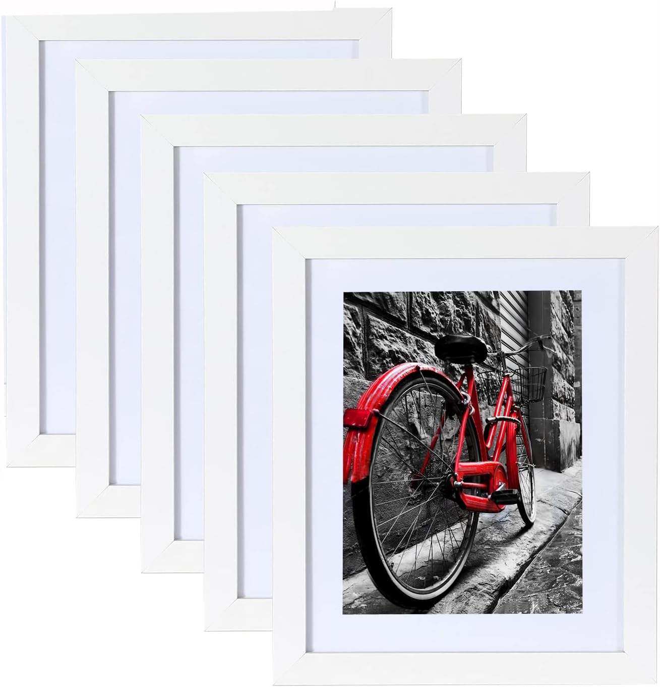 5X7 Picture Frame Set of 5, Wall Hange and Table Decor for Home,Office,Gallery, 5 Pack Poster Frames（Brown,5X7"）