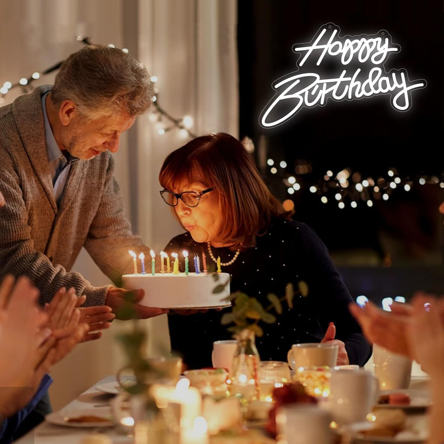 Neon Signs for Room Decor, Light up Dimmable LED Bedside Wall Lamps with USB Powered, Cool Birthday Bedroom Presents for Boys, Gaming, Teens, Kids, Friends, Girl - Happy Birthday image number 6