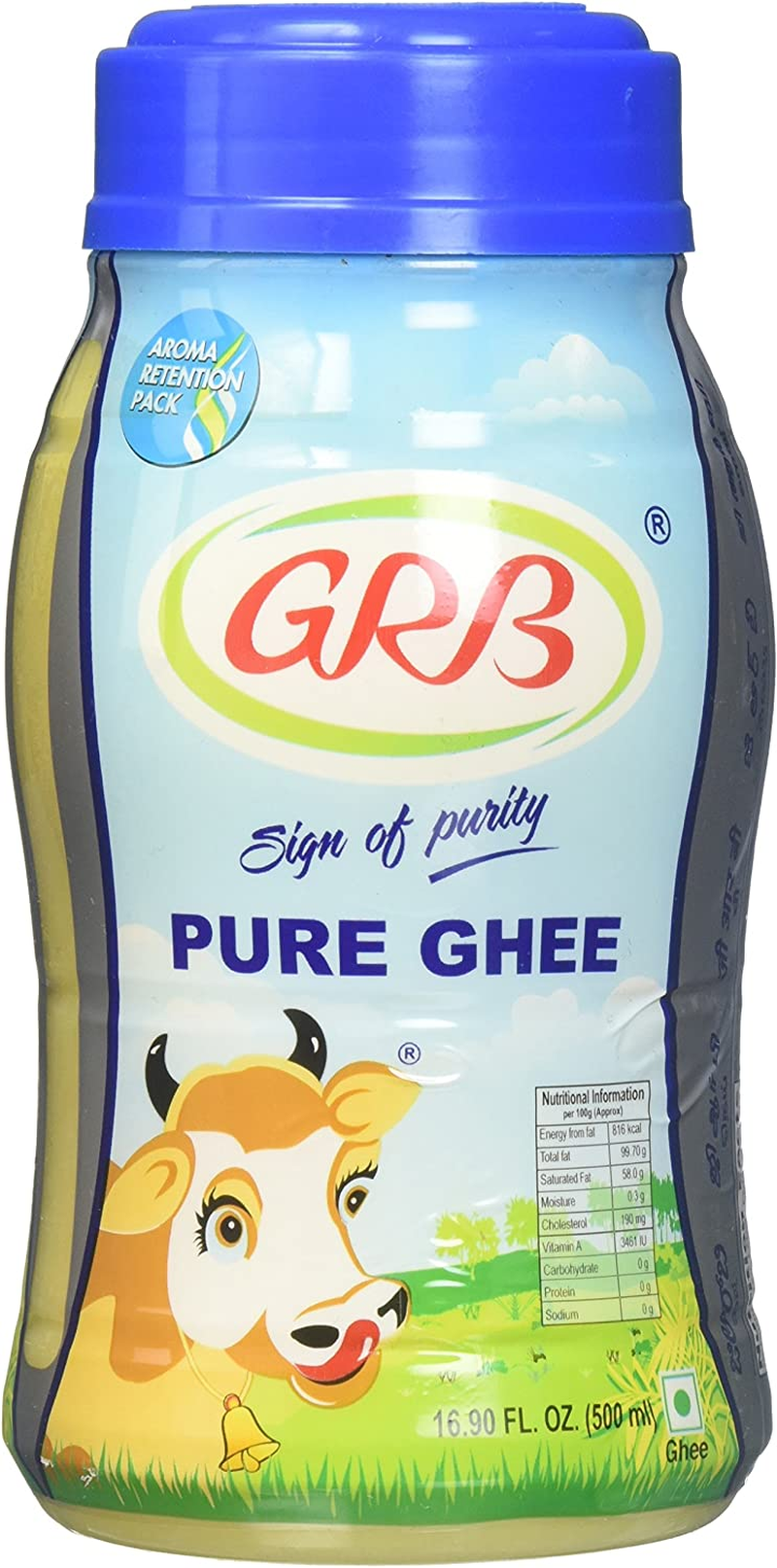 GRB Pure Cow Ghee, 500 Ml image number 1