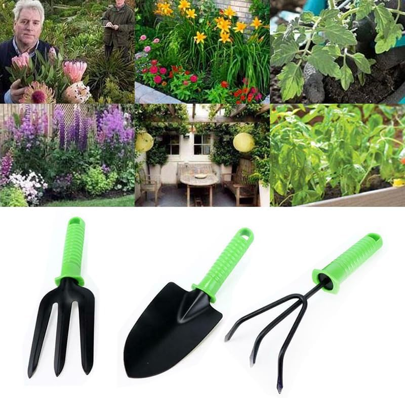 Leona Co 3PCS Garden Hand Tools - Fork, Trowel & Rack Lightweight Durable Garden Tools for Planting, Weeding, and Cultivating image number 3