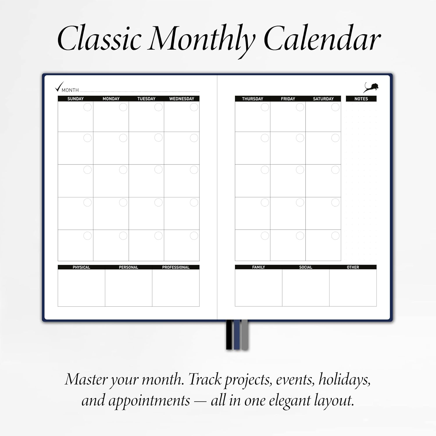 Daily Planner, Calendar and Gratitude Journal to Increase Productivity, Time Management & Happiness - Hardcover, Undated 24-Hour Schedule a Day Life Planner - 6 Months - Guaranteed image number 1