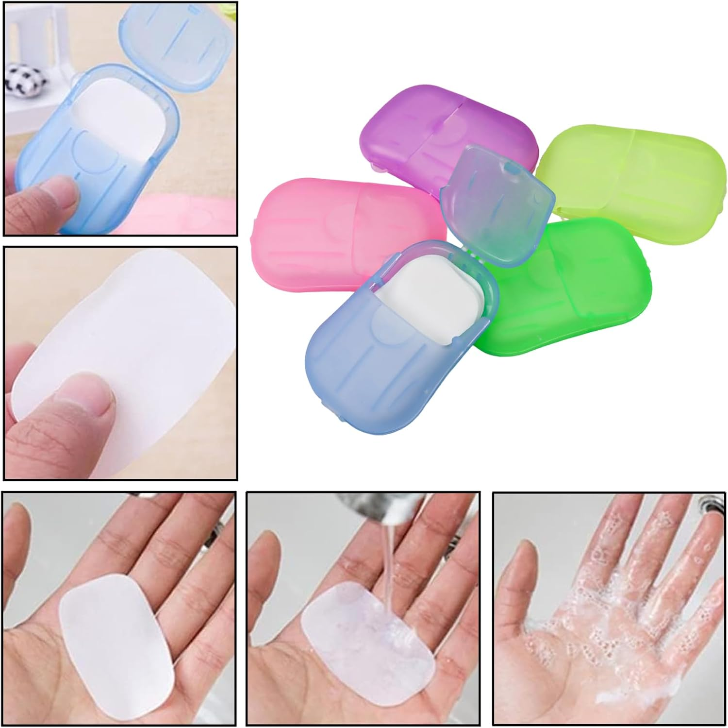 Patty Both Soap Sheets for Traveling,5 Pack Portable Soap Paper,Effectively Cleans Stains, Suitable for School Indoor, Outdoor,Bbq, Camping, Hiking, Traveling image number 2