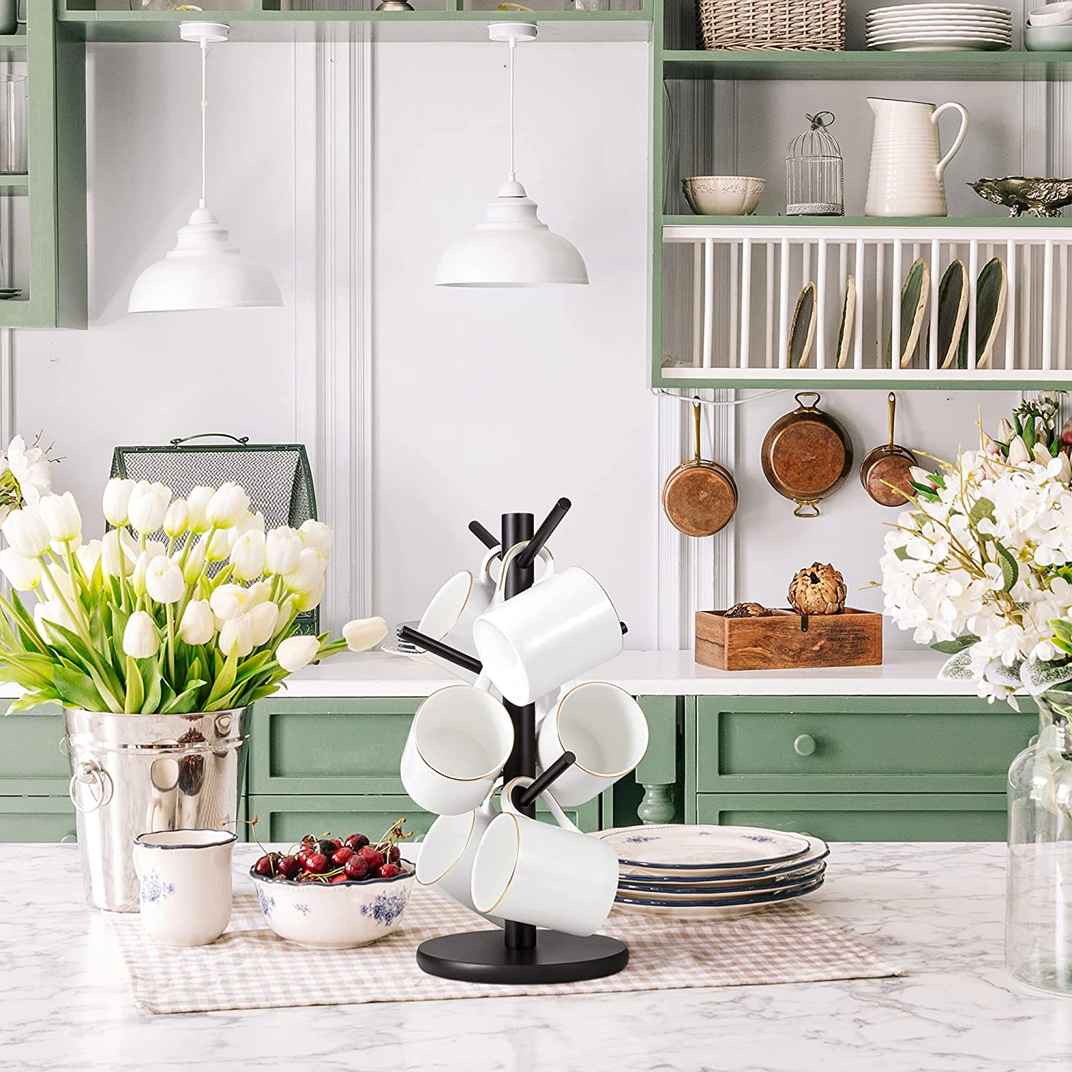 Mylifeunit Mug Holder Tree (Black) - Yellow image number 2