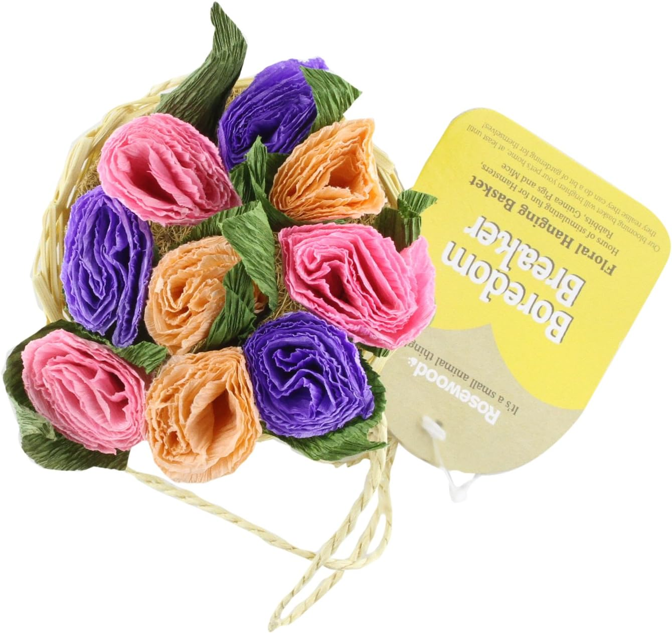 Rosewood Boredom Breaker Small Animal Activity Toy Floral Hanging Basket image number 2