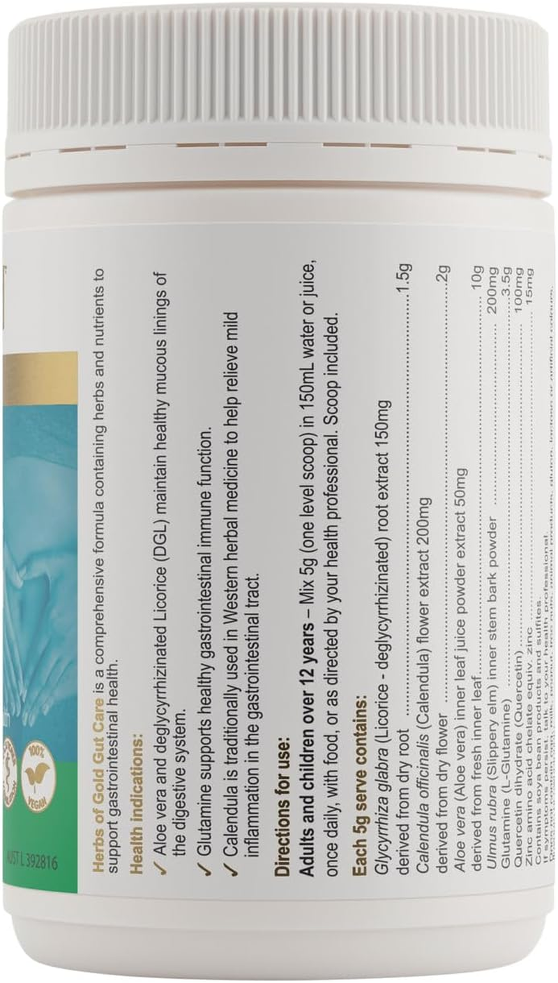 Herbs of Gold Gut Care Vanilla Flavoured Powder 150 G image number 1