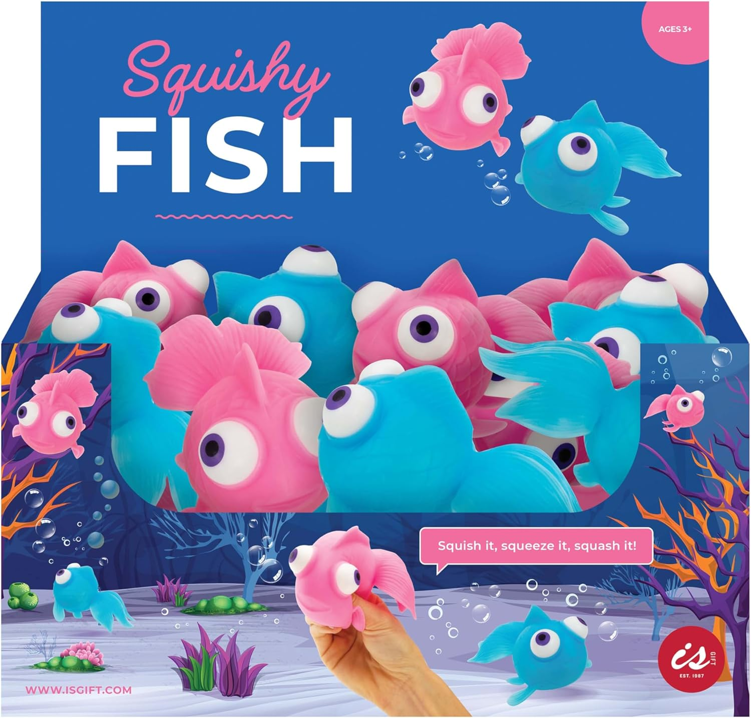 Is Gift Squishy Fish, 2 Assorted Color, 9 X 10 X 12 Cm