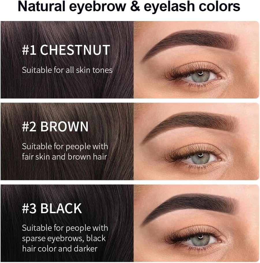 2-In-1 Eyebrow Lamination Kit Brow Lash Lift Kit and Eyebrow Tint Waterproof Semi Permanent Color with Natural Looking Lift Salon Quality Results at Home, 4-6 Week Lasting Effect (Black, #3) image number 4