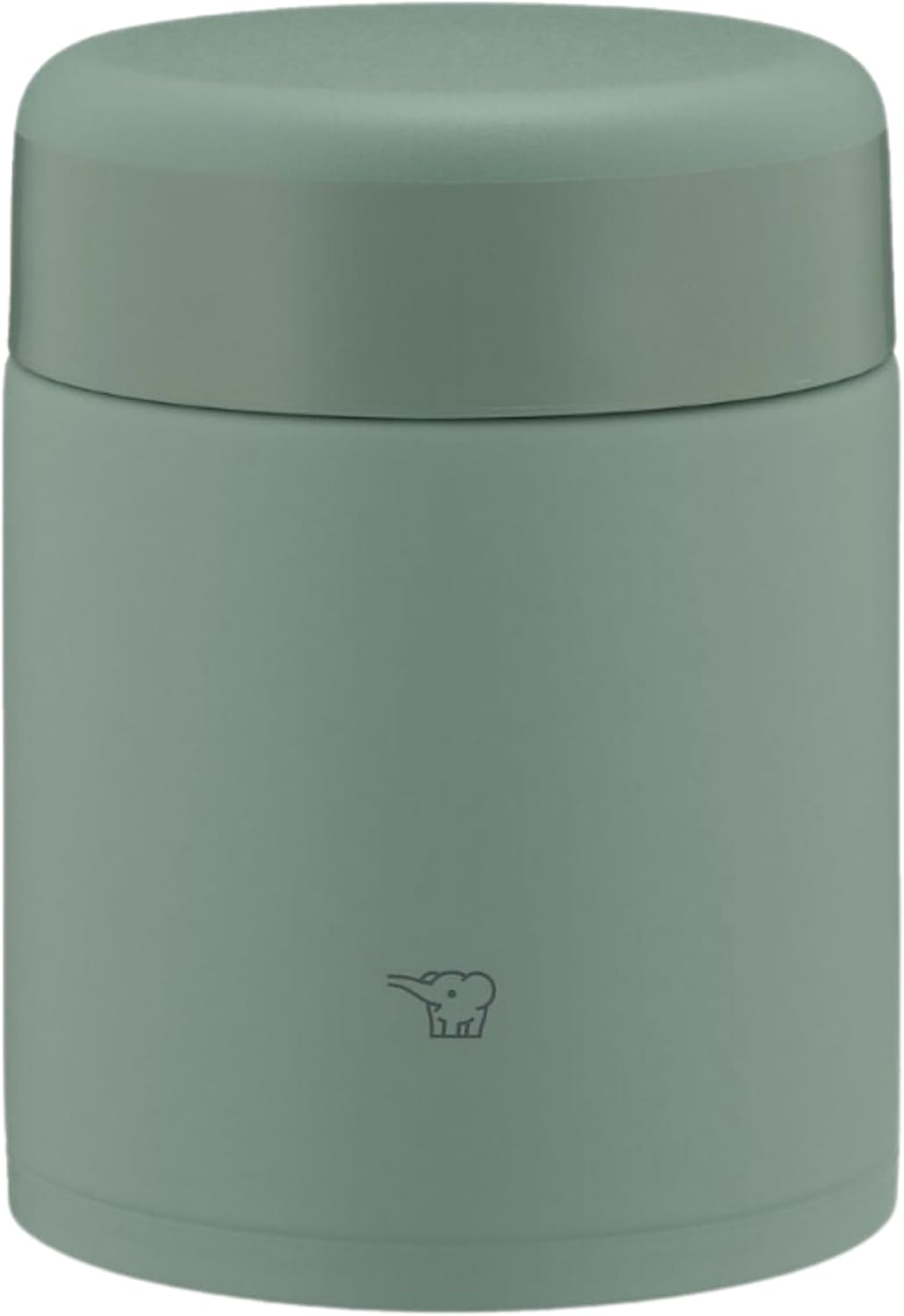 ZOJIRUSHI SW-KA30-GM Mahobin Stainless Steel Thermal Soup Jar, Lunch Jar, Seamless 10.1 Fl Oz (300 Ml), Matte Green, Integrated Lid and Seal, Easy to Clean, Only 3 Pieces