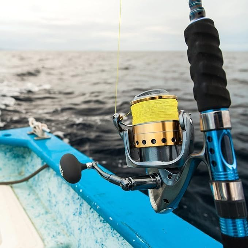 Braided Fishing Line Extra Strong Bright Yellow 500M 8-Strand Braided Fishing Line Fluorescent Yellow for Fresh and Salt Water High Cost Performance,Zero Stretch,Smaller Diameter,Better Visibility image number 1