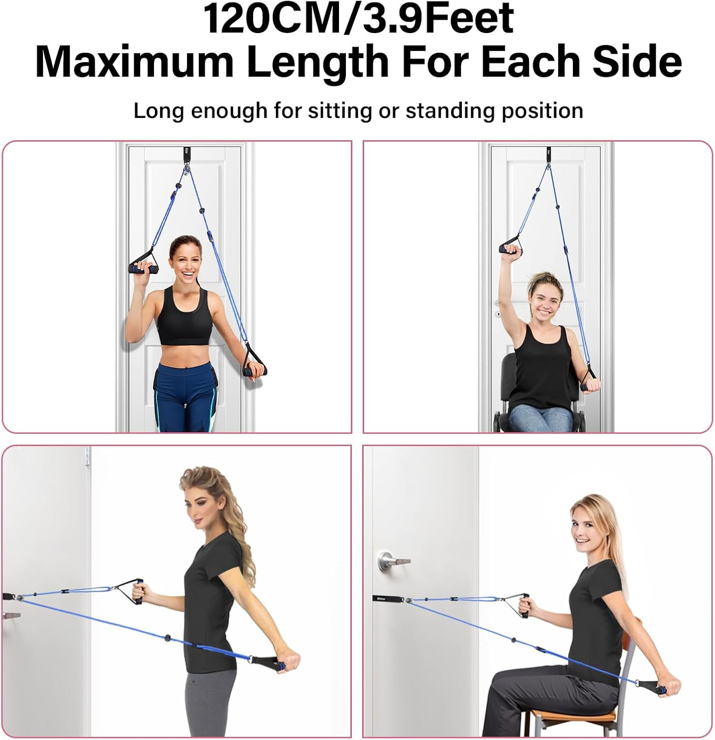 Bilbear over the Door Shoulder Pulley for Physical Therapy at Home,Arm Pulleys for Shoulder Rehab over Door,Over Door Exercise Pulleys for Shoulders Rehab,Home Pulley System Reduce Frozen Shoulder image number 6