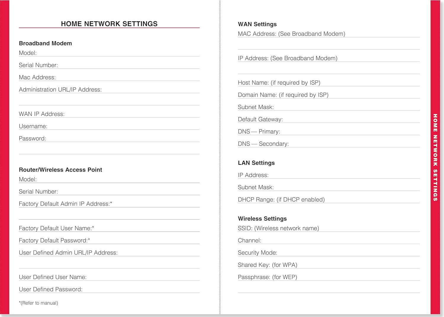 Large-Format Internet Address & Password Logbook (Removable Cover Band for Security)