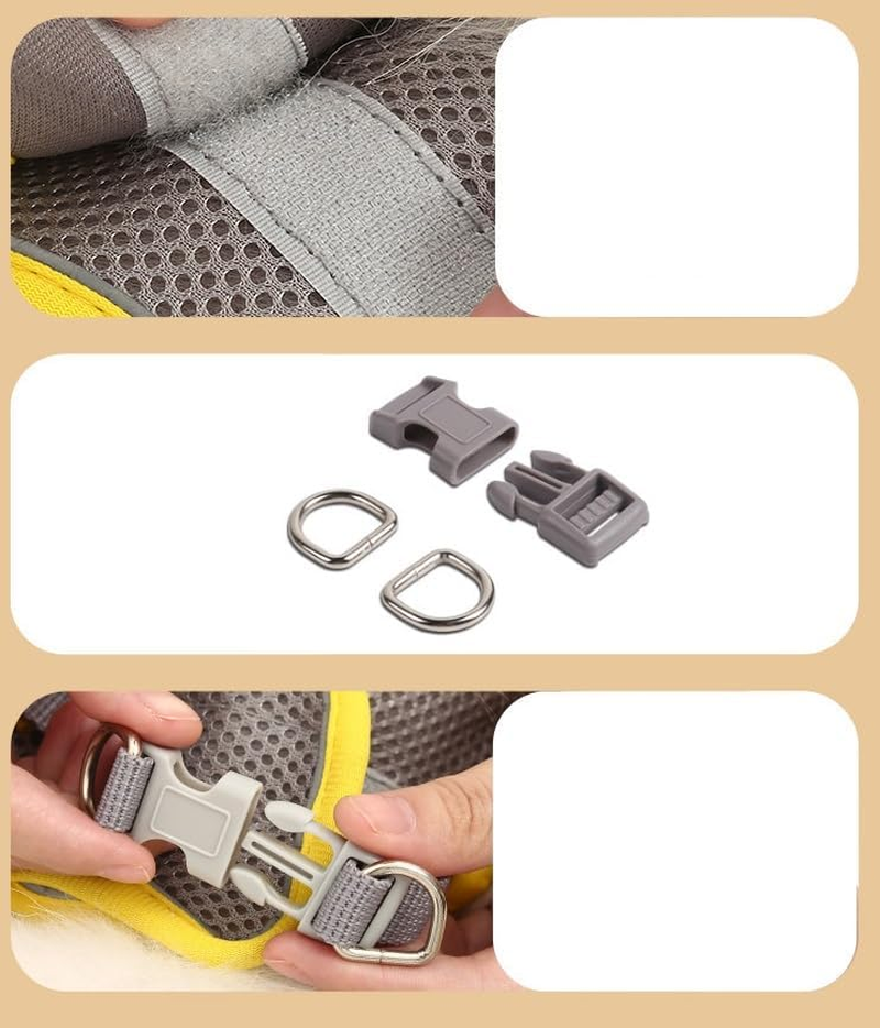Reflective Step in Mesh Dog Harness - No Pull, Quick Fit, Comfortable, Pet Harnesses for Walking & Training - Small, Medium Dogs (Yellow, Large) image number 2