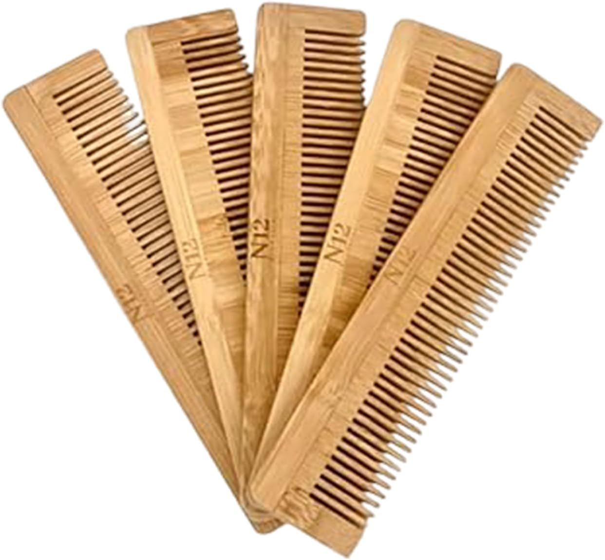 5 Bamboo Wood Pocket Beard Comb Set of 5, 100% Natural Wooden Combs for Beard, Hair, Mustache, Men & Women, Travel-Friendly, Eco-Friendly Grooming Solution image number 4