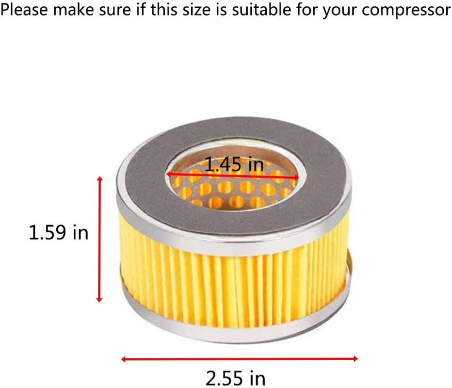 Air Compressor Intake Paper Filter Elements, 4 PCS Replacement Compressor Air Filter Element (Type 1)