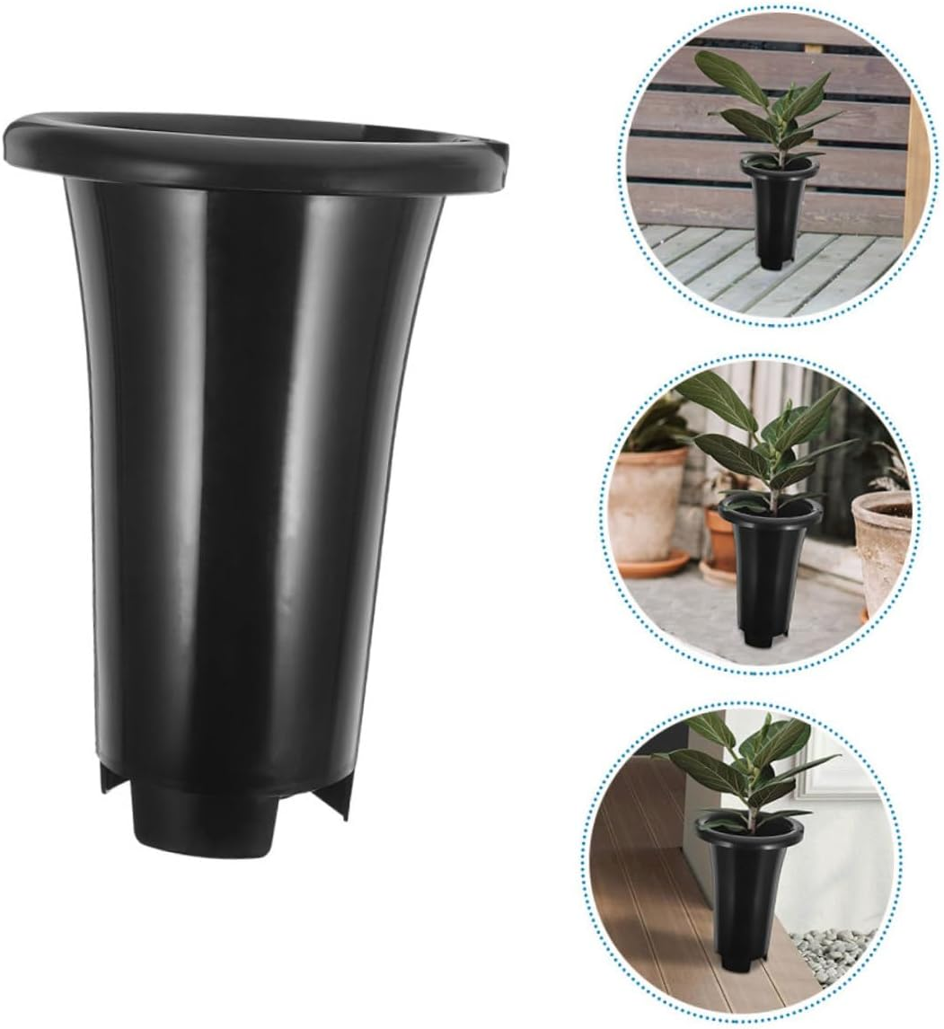 Generic Elegant Orchid Set 10 Plastic Pots Sturdy Construction Leakproof Base for Home and Office image number 1