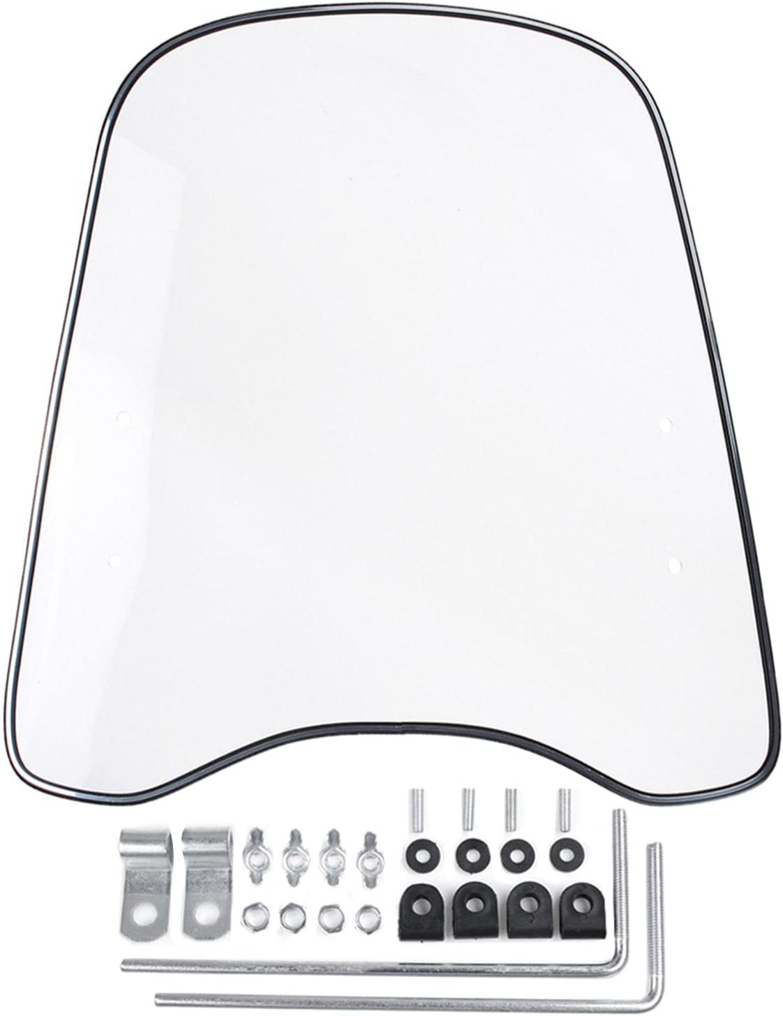 Windproof Clear Front PC Windshield for Motorcycle Scooter