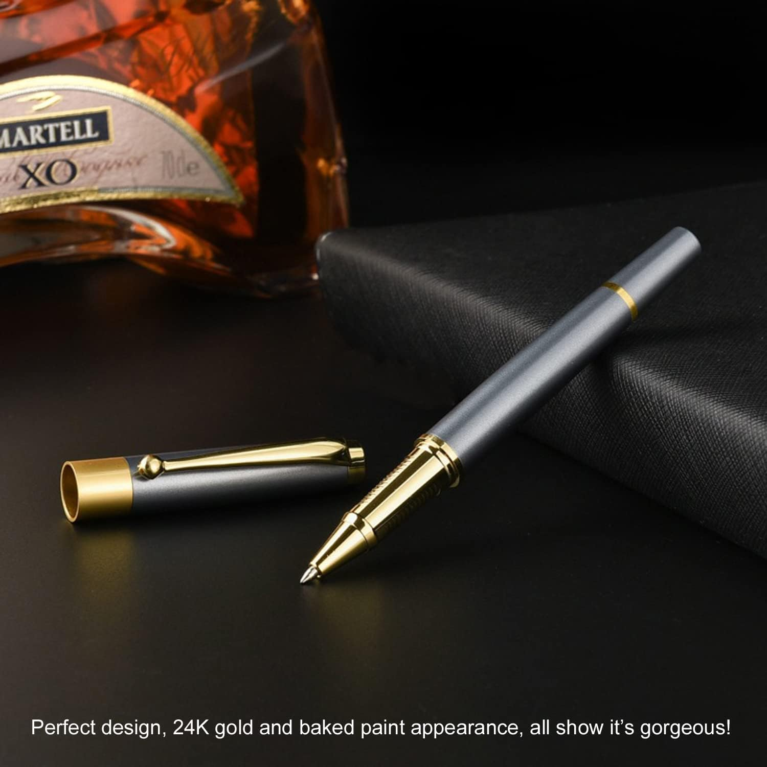 YIVONKA Ballpoint Pen Black Refill,Luxury Ballpoint Line Width 0.5Mm,Best Ball Pen Gift Set for Men & Women Professional Executive,Office,Nice Ballpens Classy Gift Box (Blue) image number 6