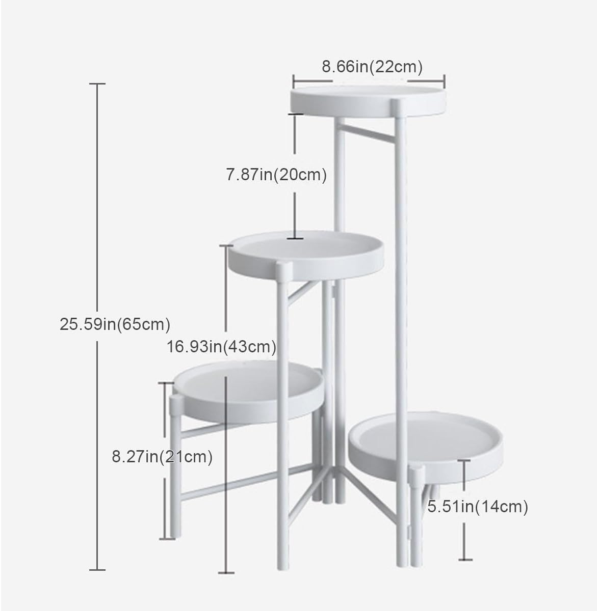 Plant Stand for Indoor, Foldable Corner Plant Shelf Plant Rack Organizer Flower Pot Planter Display Storage Shelf for Patio Garden Living Room image number 6